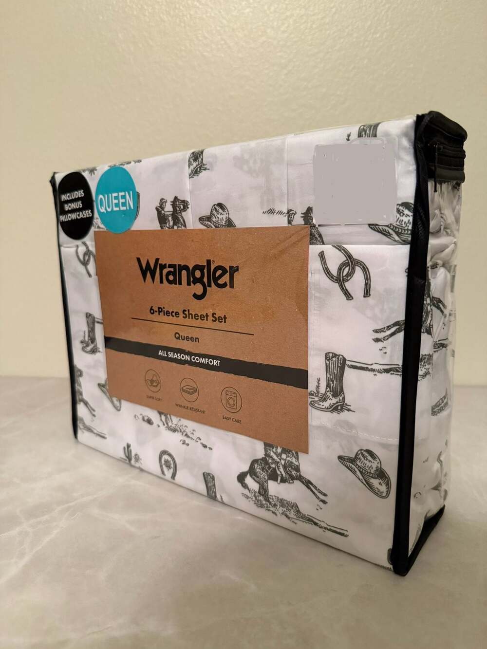 Wrangler Cowboy Rodeo Green 6-Piece Sheet Set Queen